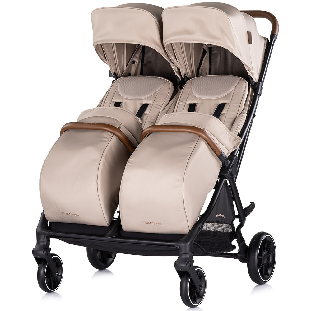 Carucior gemeni Chipolino Twinity tiramisu - gogobaby.ro