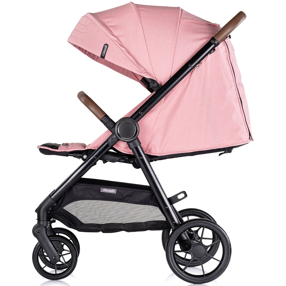 Carucior sport Chipolino Ultera cu husa picioare pink marshmallow - gogobaby.ro