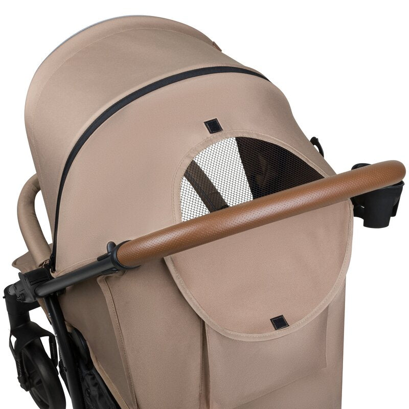 Carucior sport, Lionelo, Annet Plus, De la nastere, Cu accesorii si capotina XXL reglabila, 0 - 22 Kg, Conform cu standardele europene de securitate EN1888-1 si EN1888-2, Bej - gogobaby.ro