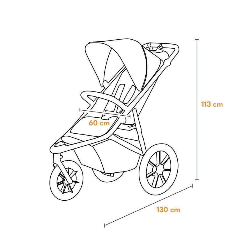 Carucior sport, Lionelo, Azura, Cu 3 roti, Cu baldachin XXL impermeabil, Pliere compacta, Pana la 22 kg, 6-48 luni, Conform cu standardele europene de securitate EN1888-1 si EN1888-2, Negru - gogobaby.ro
