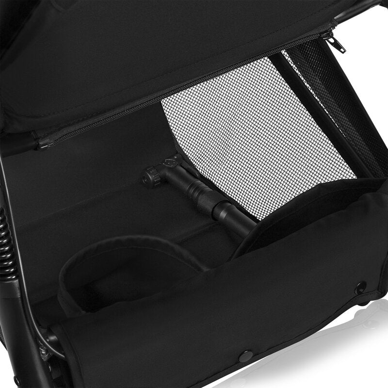 Carucior sport, Lionelo, Azura, Cu 3 roti, Cu baldachin XXL impermeabil, Pliere compacta, Pana la 22 kg, 6-48 luni, Conform cu standardele europene de securitate EN1888-1 si EN1888-2, Negru - gogobaby.ro