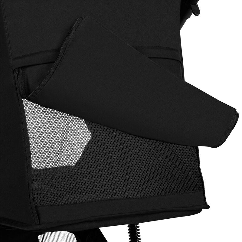 Carucior sport, Lionelo, Azura, Cu 3 roti, Cu baldachin XXL impermeabil, Pliere compacta, Pana la 22 kg, 6-48 luni, Conform cu standardele europene de securitate EN1888-1 si EN1888-2, Negru - gogobaby.ro