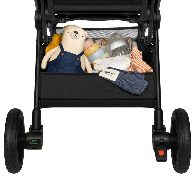 Carucior sport, Lionelo, Cloe, Cu accesorii, Cadru din aluminiu, Pana la 22 kg, Usor, Pliere compacta pentru avion, cu o singura mana, Ideal pentru toate tipurile de suprafete, 6 luni+, Bej - gogobaby.ro