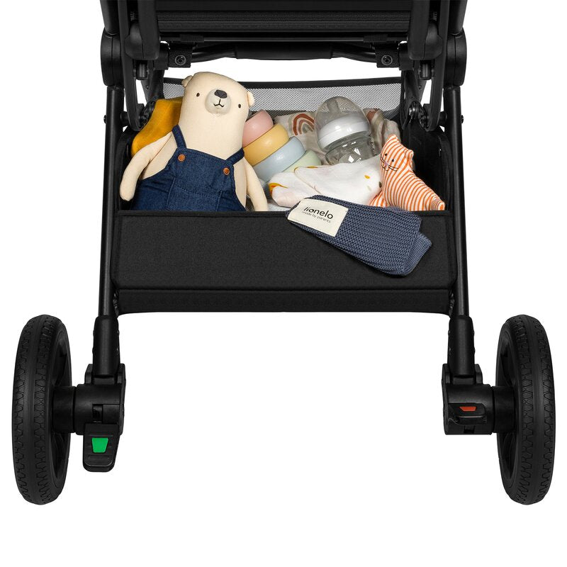 Carucior sport, Lionelo, Cloe, Cu accesorii, Cadru din aluminiu, Pana la 22 kg, Usor, Pliere compacta pentru avion, cu o singura mana, Ideal pentru toate tipurile de suprafete, 6 luni+, Bej - gogobaby.ro