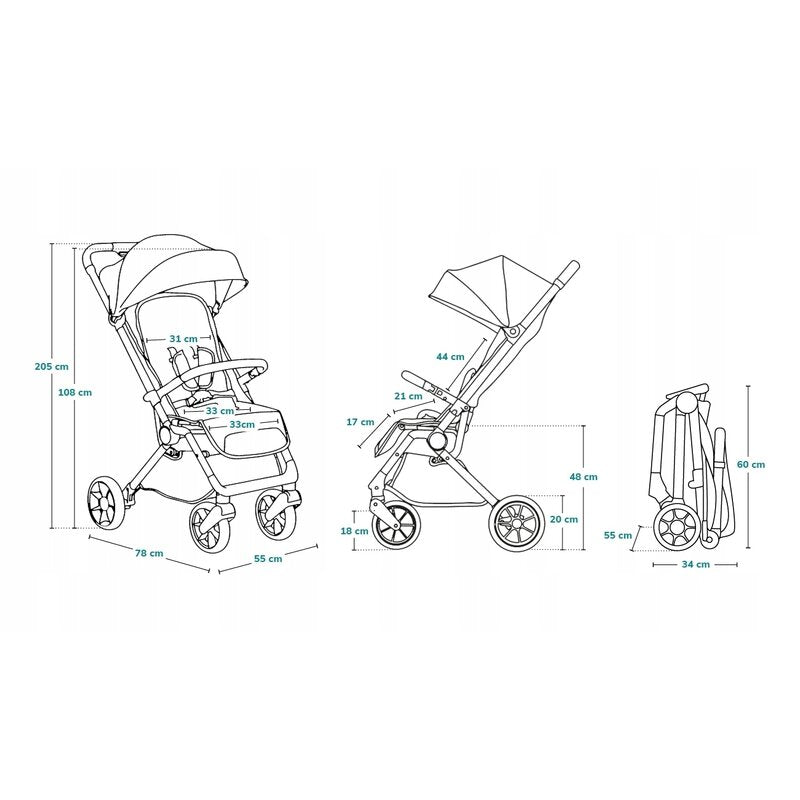 Carucior sport, Lionelo, Cloe, Cu accesorii, Cadru din aluminiu, Pana la 22 kg, Usor, Pliere compacta pentru avion, cu o singura mana, Ideal pentru toate tipurile de suprafete, 6 luni+, Bej - gogobaby.ro