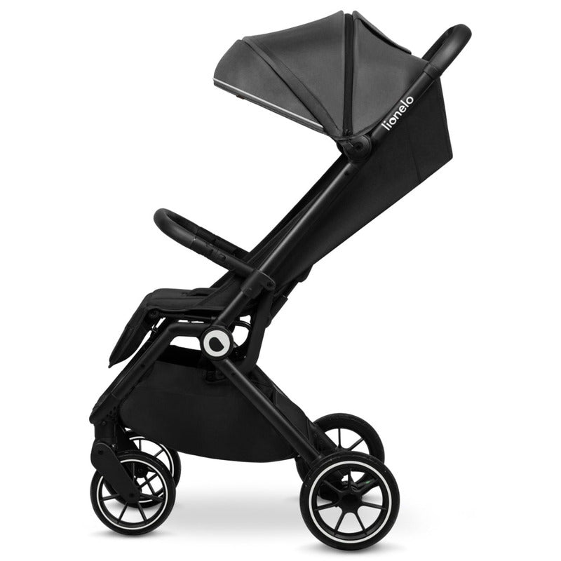 Carucior sport, Lionelo, Cloe, Cu accesorii, Cadru din aluminiu, Pana la 22 kg, Usor, Pliere compacta pentru avion, cu o singura mana, Ideal pentru toate tipurile de suprafete, 6 luni+, Gri - gogobaby.ro