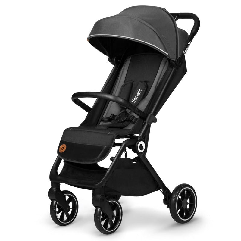 Carucior sport, Lionelo, Cloe, Cu accesorii, Cadru din aluminiu, Pana la 22 kg, Usor, Pliere compacta pentru avion, cu o singura mana, Ideal pentru toate tipurile de suprafete, 6 luni+, Gri - gogobaby.ro