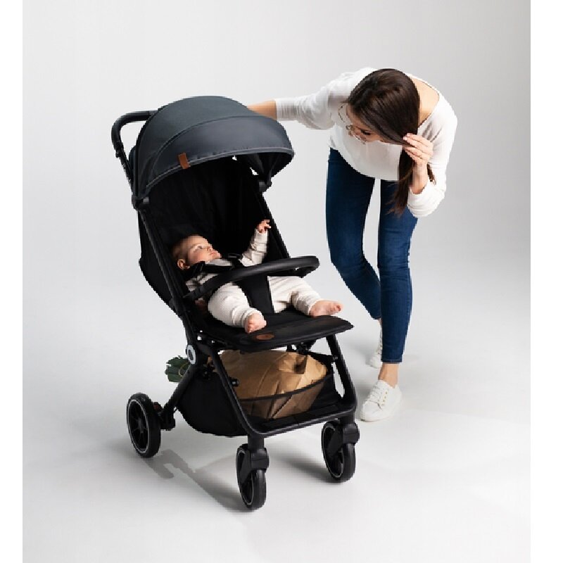 Carucior sport, Lionelo, Cloe, Cu accesorii, Cadru din aluminiu, Pana la 22 kg, Usor, Pliere compacta pentru avion, cu o singura mana, Ideal pentru toate tipurile de suprafete, 6 luni+, Gri - gogobaby.ro
