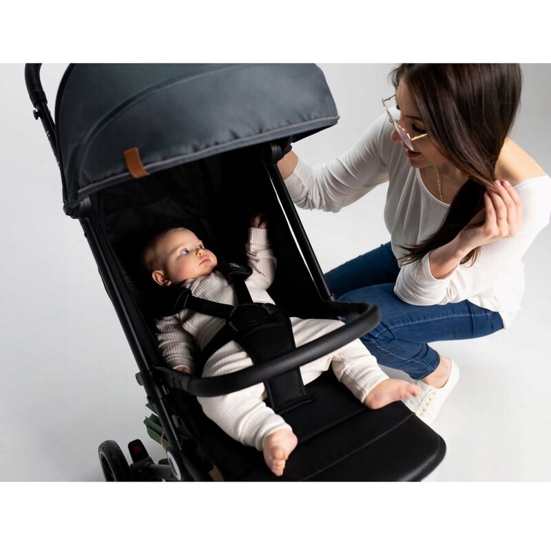 Carucior sport, Lionelo, Cloe, Cu accesorii, Cadru din aluminiu, Pana la 22 kg, Usor, Pliere compacta pentru avion, cu o singura mana, Ideal pentru toate tipurile de suprafete, 6 luni+, Gri - gogobaby.ro