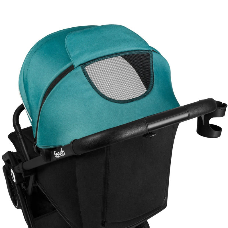 Carucior sport, Lionelo, Cloe, Cu accesorii, Cadru din aluminiu, Pana la 22 kg, Usor, Pliere compacta pentru avion, cu o singura mana, Ideal pentru toate tipurile de suprafete, 6 luni+, Verde Smarald - gogobaby.ro