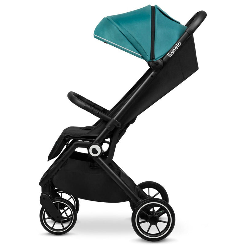 Carucior sport, Lionelo, Cloe, Cu accesorii, Cadru din aluminiu, Pana la 22 kg, Usor, Pliere compacta pentru avion, cu o singura mana, Ideal pentru toate tipurile de suprafete, 6 luni+, Verde Smarald - gogobaby.ro