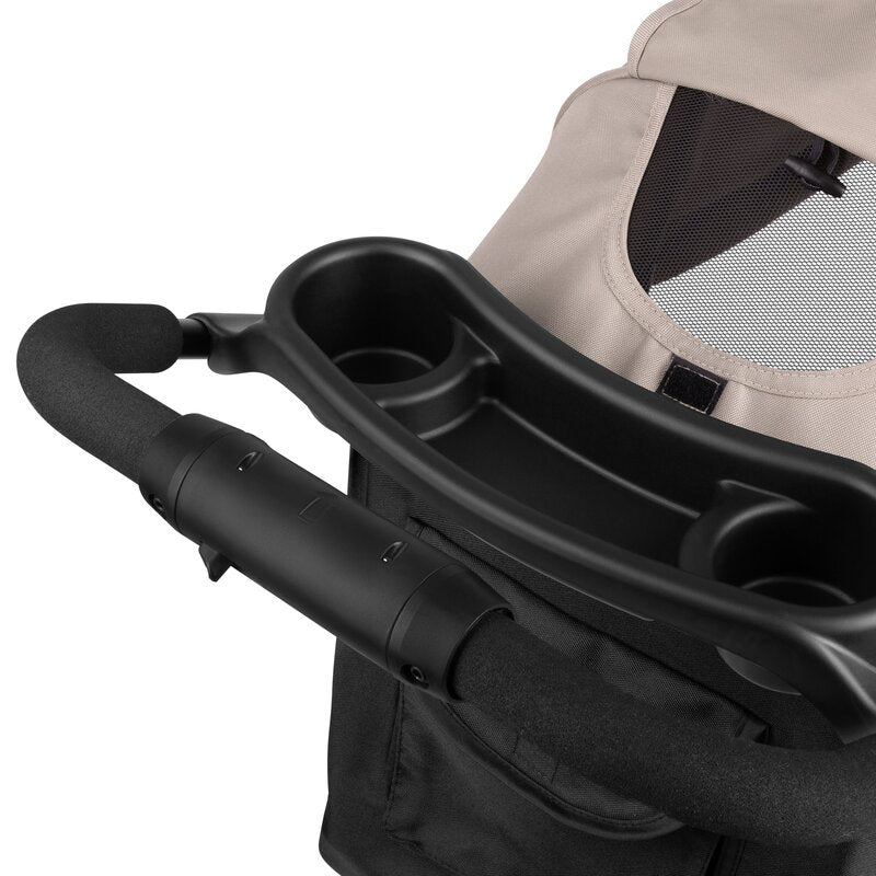 Carucior sport, Lionelo, Emma Plus, Cu tavita, 2 Suporturi pentru pahar, Geanta accesorii, Conform cu standardul european de securitate EN1888-1, Bej - gogobaby.ro