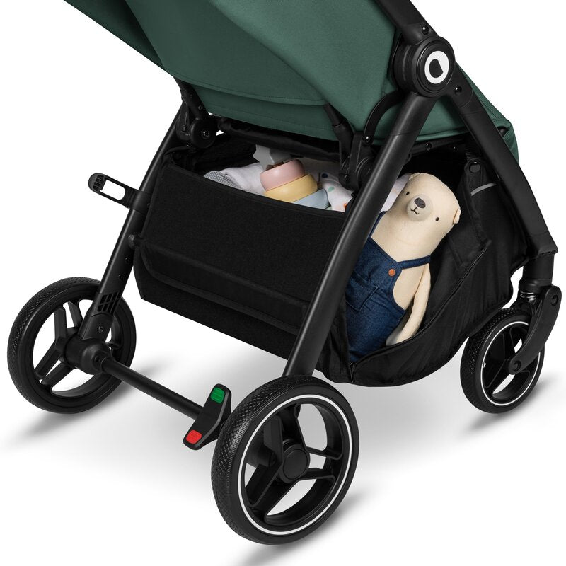 Carucior sport, Lionelo, Ingrid, Capotina impermeabila cu filtru UPF50+, Pana la 22 Kg, Spatar reglabil in 3 pozitii, Include suport pahar si plasa de tantari, Sistem pentru pliere automata, 6 luni+, Verde - gogobaby.ro