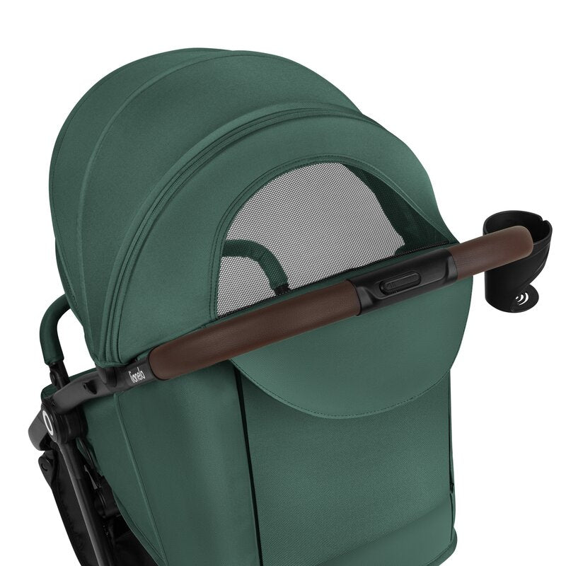 Carucior sport, Lionelo, Ingrid, Capotina impermeabila cu filtru UPF50+, Pana la 22 Kg, Spatar reglabil in 3 pozitii, Include suport pahar si plasa de tantari, Sistem pentru pliere automata, 6 luni+, Verde - gogobaby.ro