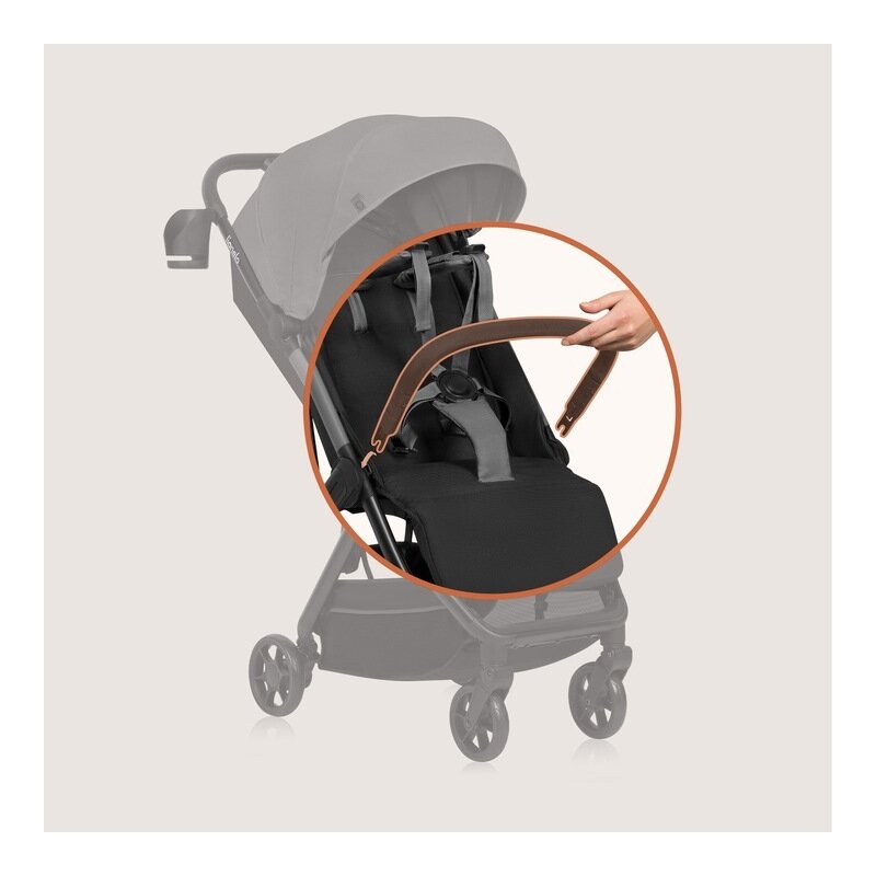 Carucior sport, Lionelo, Julie Air, Greutate redusa - 7.5 kg, Sustine 22 kg, 6 luni+, Capotina impermeabila, Protectie SPF 50+, Include suport sticla, Pliere compacta pentru calatorii, Conform cu EN1888-1 si EN1888-2, Gri - gogobaby.ro