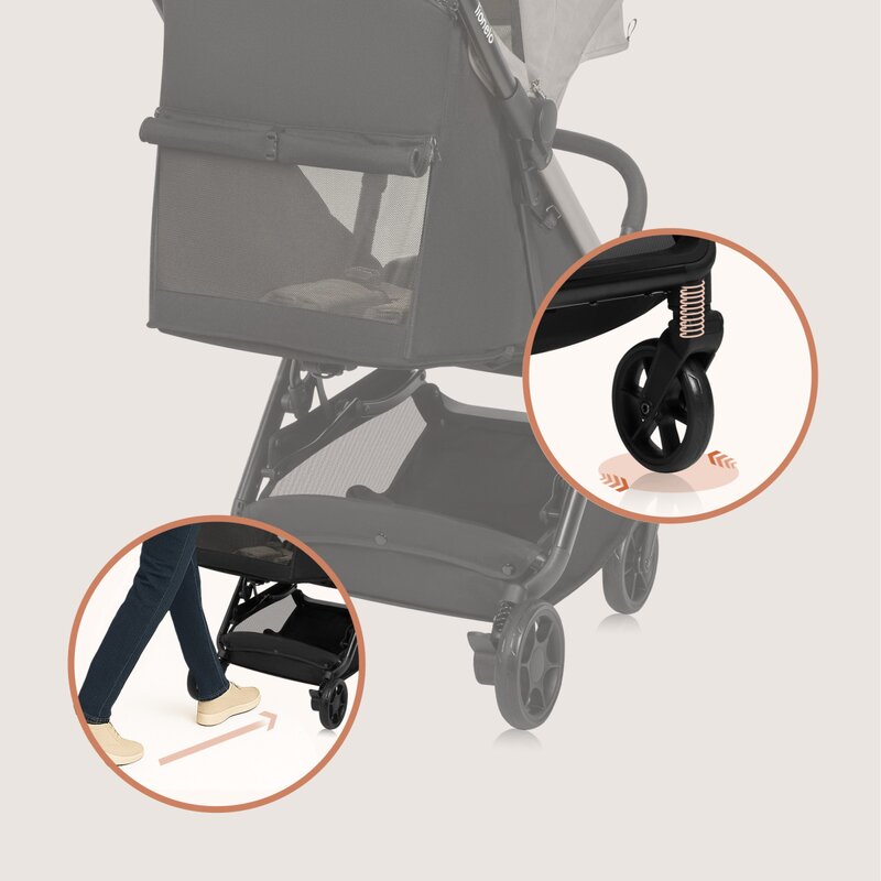 Carucior sport, Lionelo, Julie Air, Greutate redusa - 7.5 kg, Sustine 22 kg, 6 luni+, Capotina impermeabila, Protectie SPF 50+, Include suport sticla, Pliere compacta pentru calatorii, Conform cu EN1888-1 si EN1888-2, Bej - gogobaby.ro
