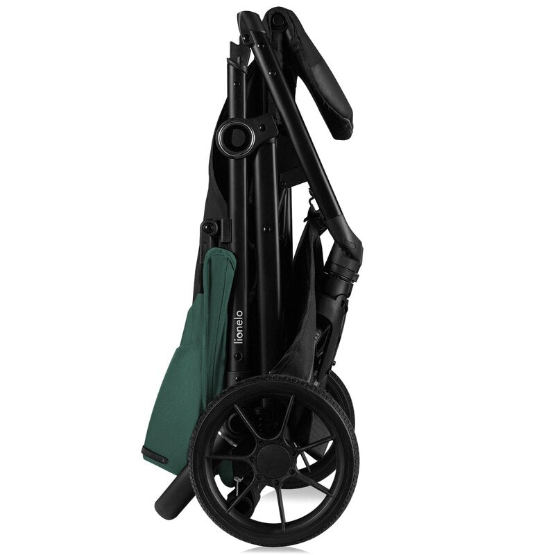 Carucior sport, Lionelo, Mira, Maner reglabil in 5 pozitii, Spatar si suport de picioare reglabile, Plasa de tantari si suport biberon incluse, Pana la 22 kg, 6 luni+, Conform cu EN1888-1, EN1888-2, Testare SGS, Verde - gogobaby.ro