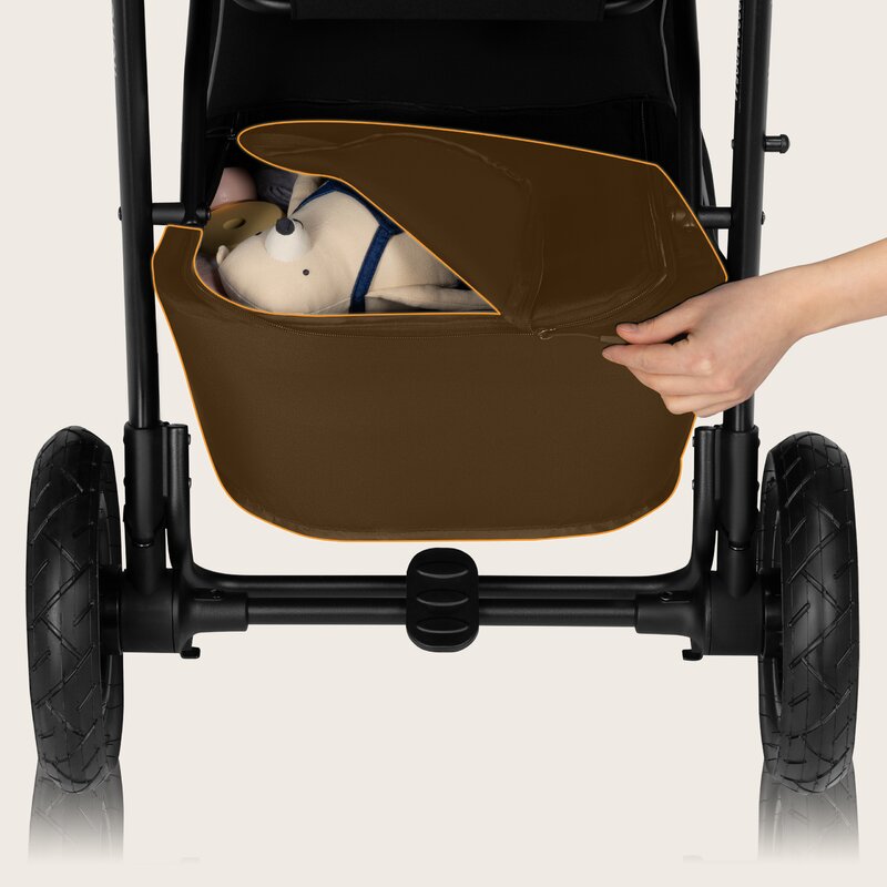 Carucior sport, Lionelo, Natt, De la nastere, Cu accesorii si capotina XXL reglabila, 0 - 22 kg, Conform cu standardele europene de securitate EN1888-1, EN1888-2, Bej - gogobaby.ro