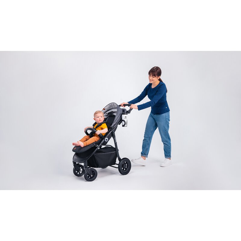 Carucior sport, Lionelo, Natt, De la nastere, Cu accesorii si capotina XXL reglabila, 0 - 22 kg, Conform cu standardele europene de securitate EN1888-1, EN1888-2, Bej - gogobaby.ro