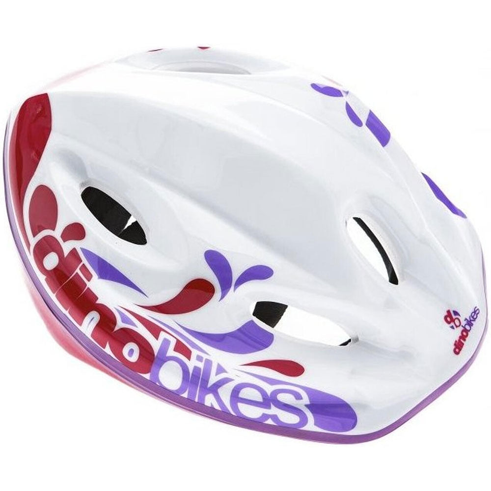 Casca de protectie Dino Bikes alb si roz - gogobaby.ro
