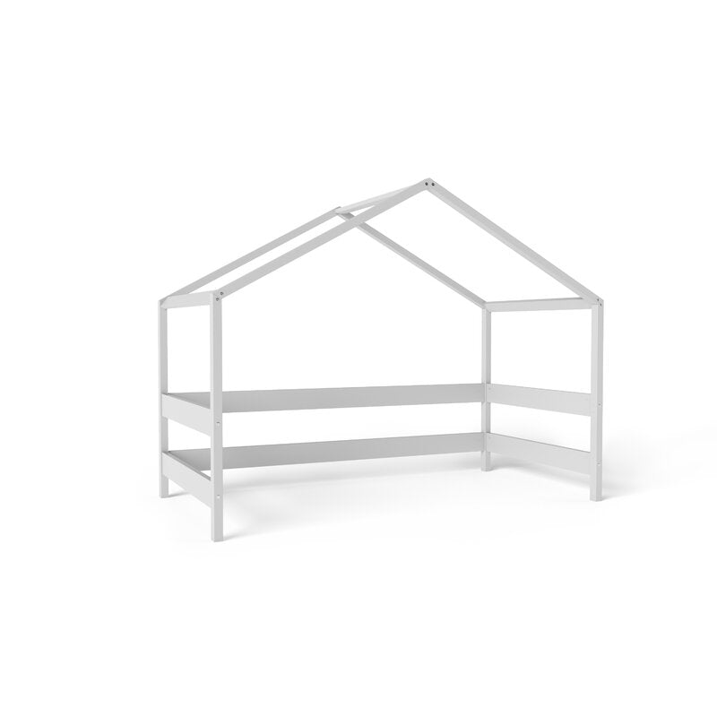 Casuta din lemn copii, 169x89x135 cm, Din lemn certificat FSC, In stil scandinav, Gri, YappyKids, YappyHytte House