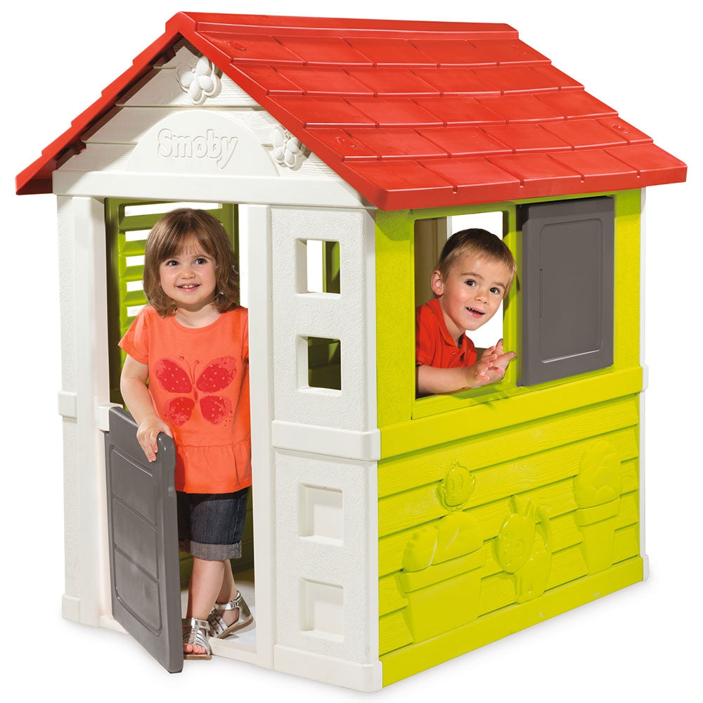 Casuta pentru copii Smoby Nature Playhouse - gogobaby.ro