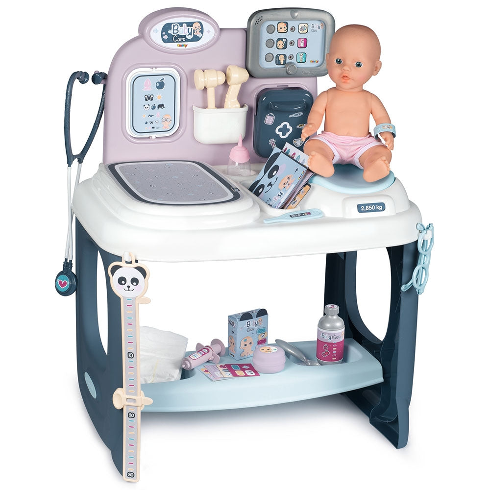 Centru de ingrijire pentru papusi Smoby Baby Care Center cu papusa si accesorii - gogobaby.ro