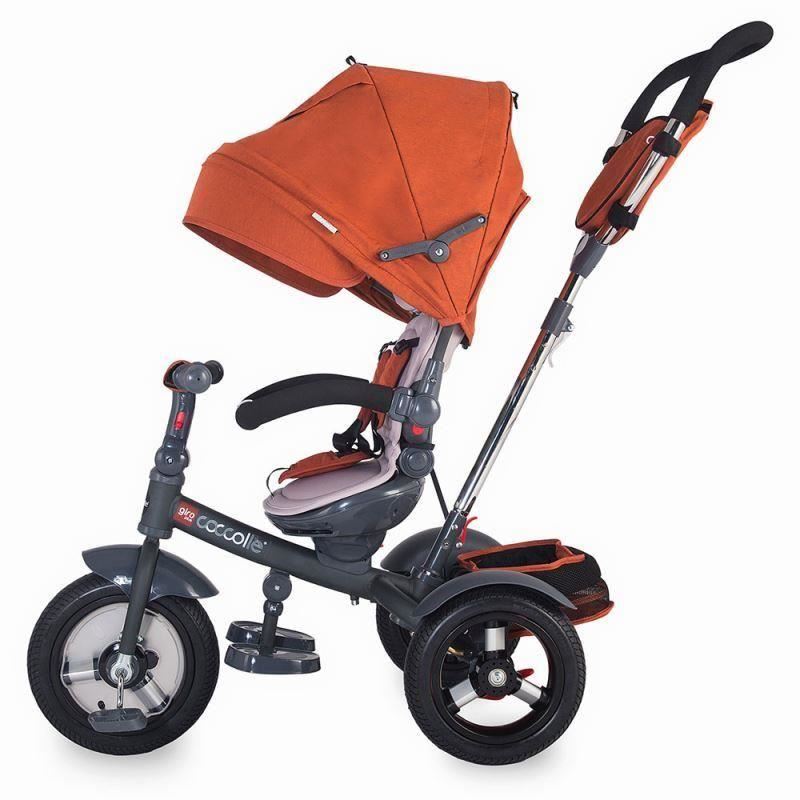 Tricicleta multifunctionala Coccolle Giro Plus Caramiziu - gogobaby.ro
