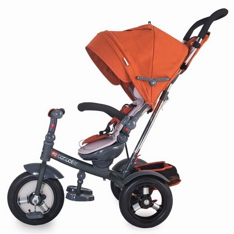 Tricicleta multifunctionala Coccolle Giro Plus Caramiziu - gogobaby.ro