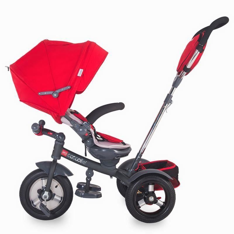Tricicleta multifunctionala Coccolle Giro Plus Rosu - gogobaby.ro