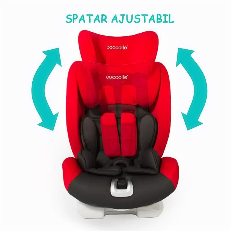 Scaun auto cu Isofix grupa 9-36 kg COCCOLLE Vela-Fix rosu - gogobaby.ro