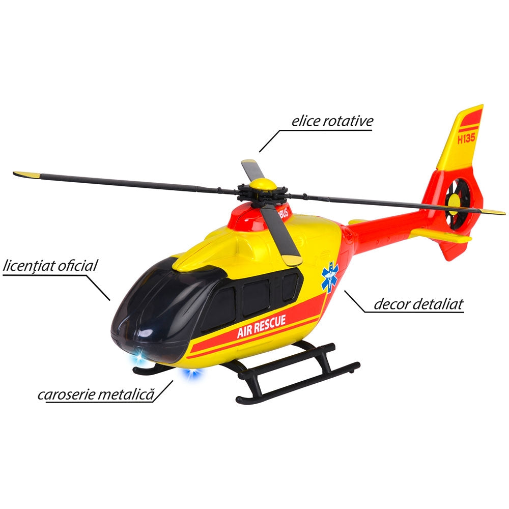 Elicopter de salvare Majorette Airbus H135 cu lumini si sunete - gogobaby.ro