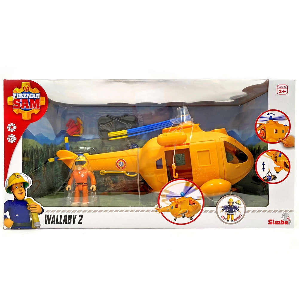 Elicopter Simba Fireman Sam Wallaby II cu figurina si accesorii - gogobaby.ro