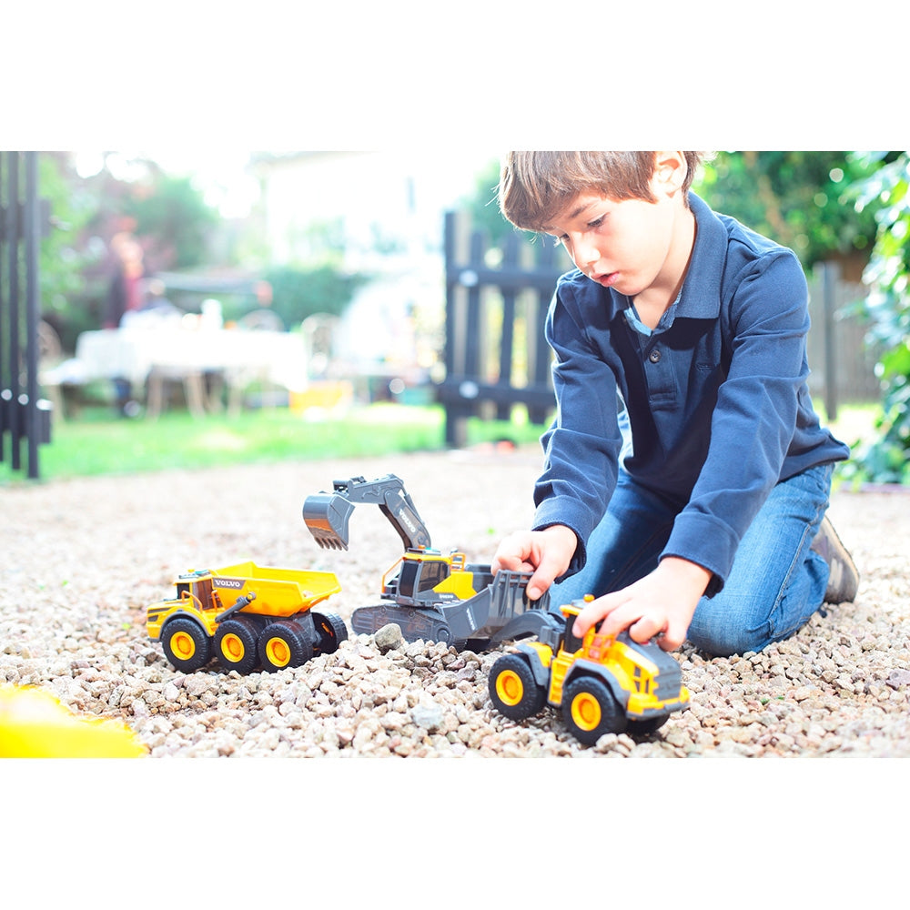 Excavator Dickie Toys Volvo Tracked Excavator 23 cm cu lumini si sunete - gogobaby.ro
