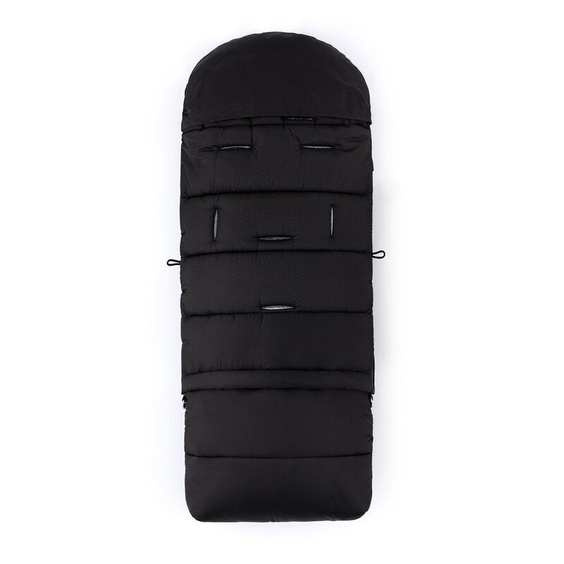 Sac de iarna, Feedo, Multifunctional, 3 in 1, Pentru carucior, landou sau scaun auto, Fermoar care permite scurtarea dimensiunii, Cu snur, 110 cm, 0-3 ani, Black - gogobaby.ro
