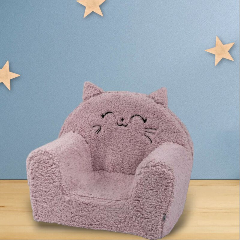 Fotoliu din burete, Bubaba, Cozy Kitty, Pentru copii, 9 luni-5 ani, Pink - gogobaby.ro