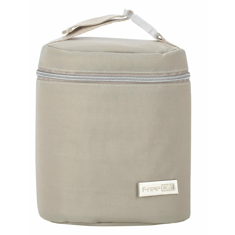 Geanta biberon, FreeON, Double Style, Pentru 2 biberoane, Mentine continutul atat cald, cat si rece, Beige - gogobaby.ro