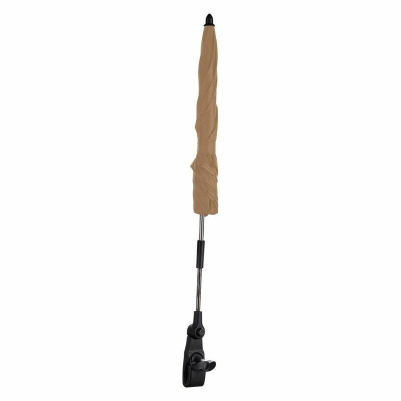 Umbrela carucior, FreeON, Universala, Din material impermeabil, Cu filtru UPF 50+, Anti-UV, Brown - gogobaby.ro