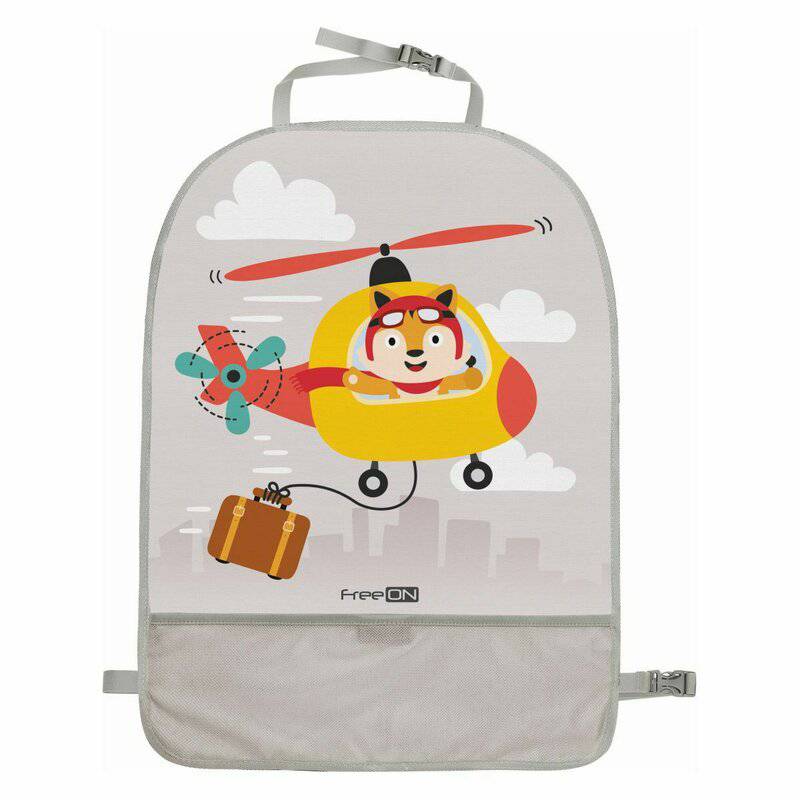Protectie spatar, FreeON, Pentru masina, Cu buzunar pentru obiecte mici, Usor de montat, 61x45 cm, Fox