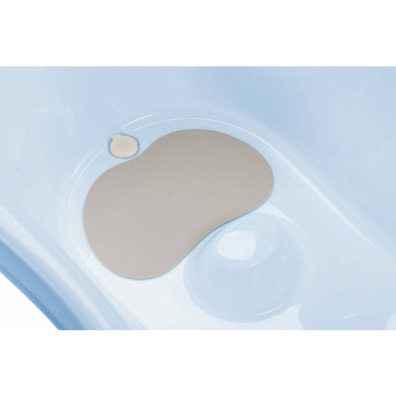 Cadita, FreeON, Cu doua parti antiderapante, Cu dop, Conform cu standardul european de securitate EN 17072:2018, 81x41x24 cm, Blue - gogobaby.ro