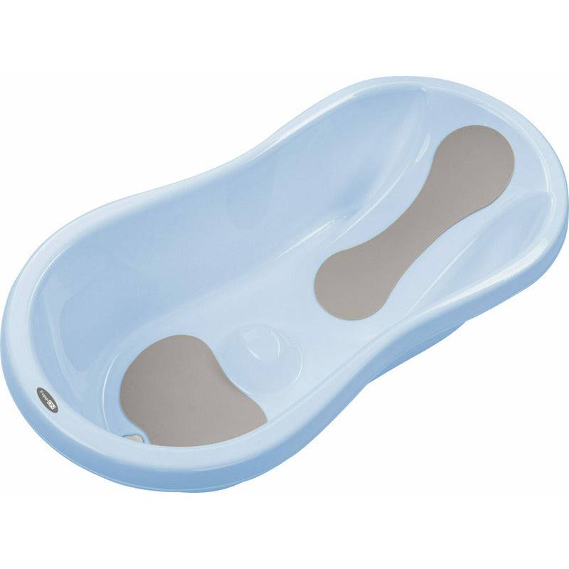 Cadita, FreeON, Cu doua parti antiderapante, Cu dop, Conform cu standardul european de securitate EN 17072:2018, 81x41x24 cm, Blue - gogobaby.ro