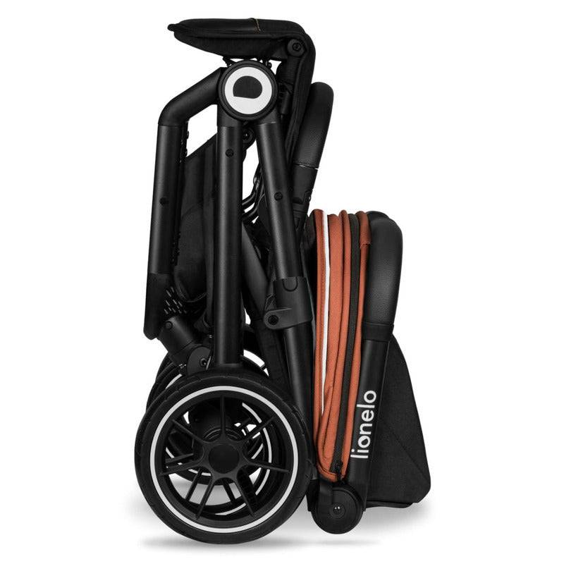 Carucior sport, Lionelo, Cloe, Cu accesorii, Cadru din aluminiu, Pana la 22 kg, Usor, Pliere compacta pentru avion, cu o singura mana, Ideal pentru toate tipurile de suprafete, 6 luni+, Maro - gogobaby.ro