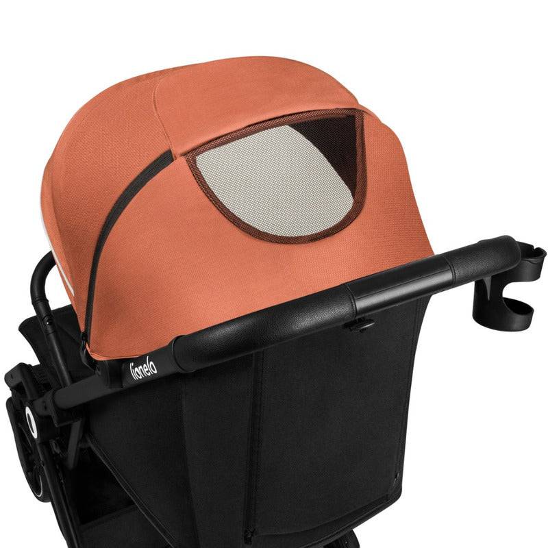 Carucior sport, Lionelo, Cloe, Cu accesorii, Cadru din aluminiu, Pana la 22 kg, Usor, Pliere compacta pentru avion, cu o singura mana, Ideal pentru toate tipurile de suprafete, 6 luni+, Maro - gogobaby.ro