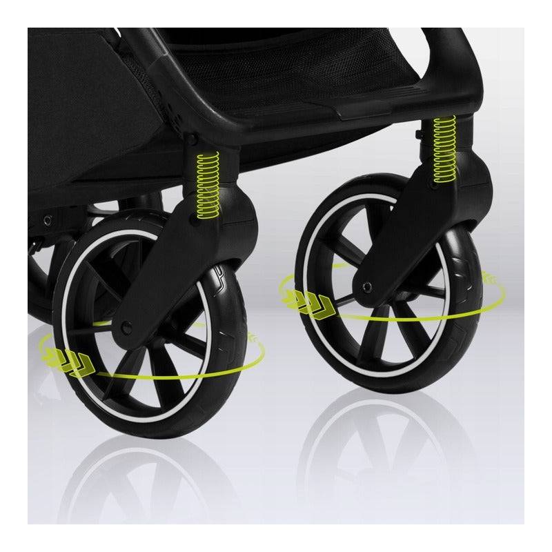 Carucior sport, Lionelo, Cloe, Cu accesorii, Cadru din aluminiu, Pana la 22 kg, Usor, Pliere compacta pentru avion, cu o singura mana, Ideal pentru toate tipurile de suprafete, 6 luni+, Gri - gogobaby.ro