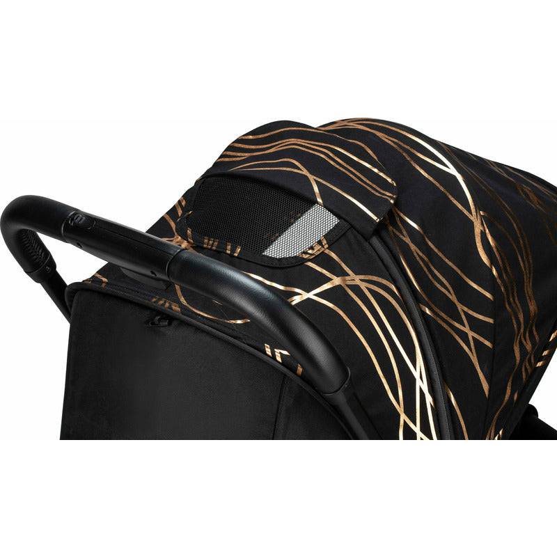 Carucior sport, FreeON, Unique, Pliabil automat, Spatar reglabil, Suport pentru sticla, 6.6 Kg, Conform cu standardul european de securitate EN 1888-2:2018, Gold Rose - gogobaby.ro
