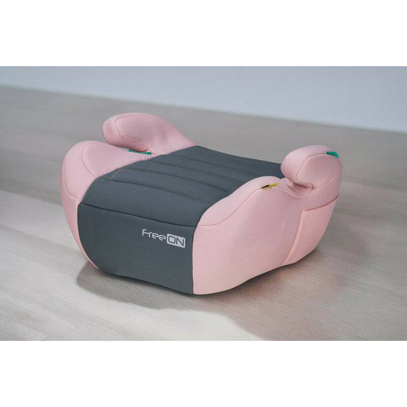 Inaltator auto, FreeON, Comfy, Pentru copii, I-size, 125-150 cm, Orientare in sensul directiei de mers, Conform cu standardul european de securitate ECE R129, Prink/Grey - gogobaby.ro
