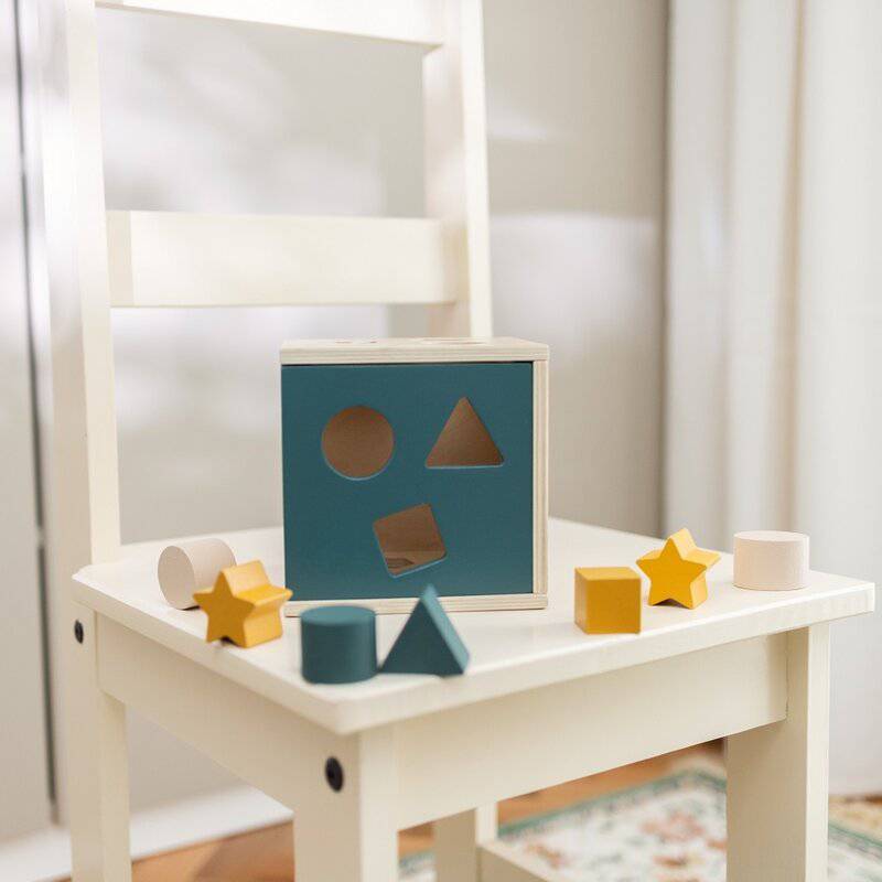 Cub de activitati, Petite&Mars, Gravity Wood of Mars, Cu 12 piese, 12 luni+, Multicolor - gogobaby.ro