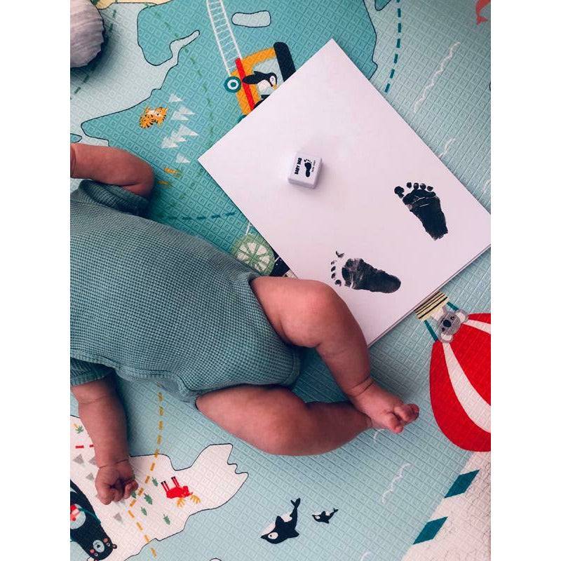 Cerneala pentru amprente mulaj, Petite&Mars, Utilizare multipla, Baby Dab, Unisex, Gri - gogobaby.ro