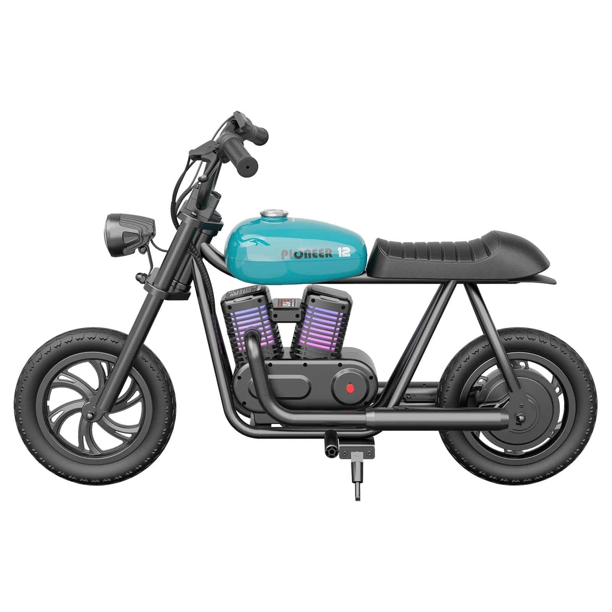 Motocicleta electrica pentru copii tip Chopper HYPER GOGO PIONEER 12 Plus ,ALBASTRU - gogobaby.ro