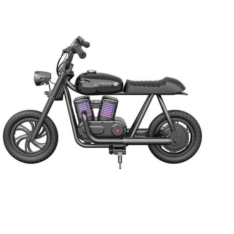 Motocicleta electrica pentru copii tip Chopper HYPER GOGO PIONEER 12 Plus , NEGRU - gogobaby.ro